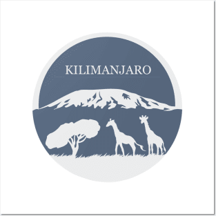 Kilimanjaro (Blue) Posters and Art